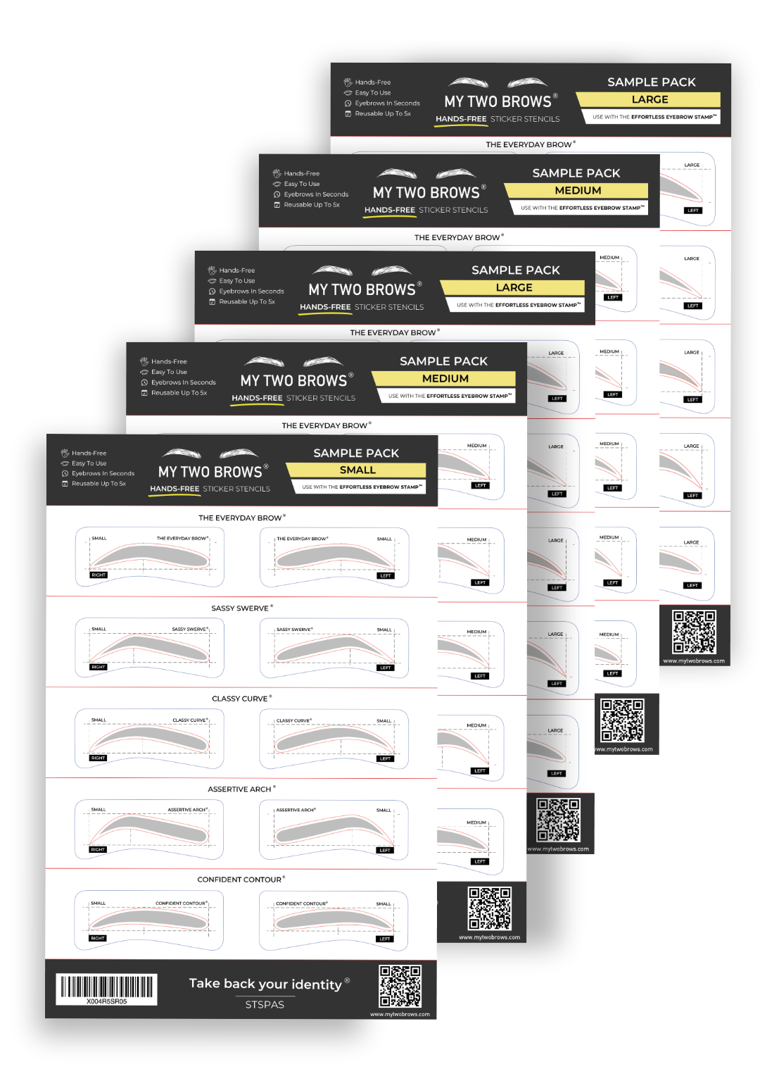 Free Sample Pack - Hands-Free Sticker Stencils My Two Brows