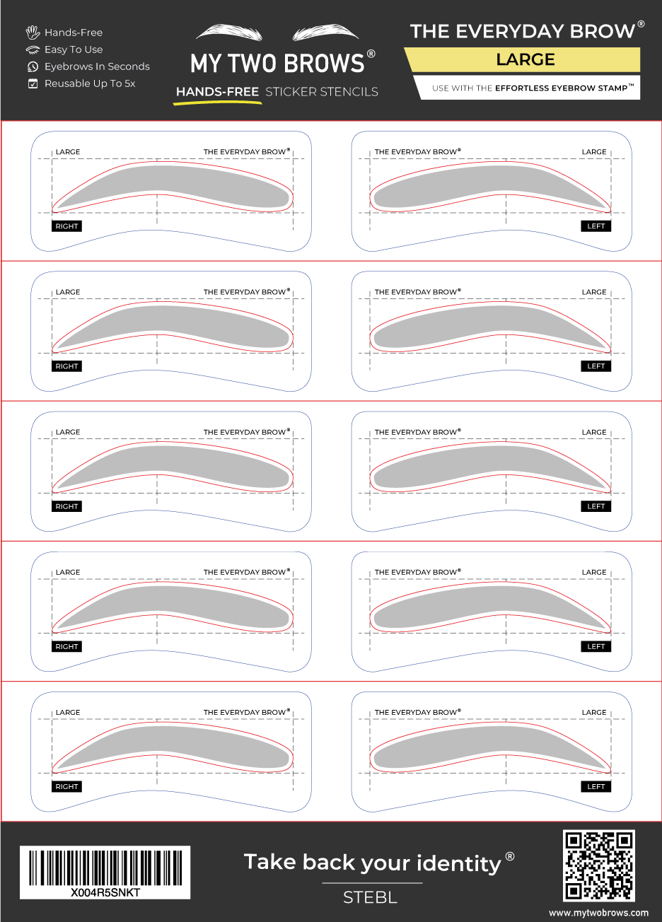 Sample Pack Hands-Free Sticker Stencils My Two Brows