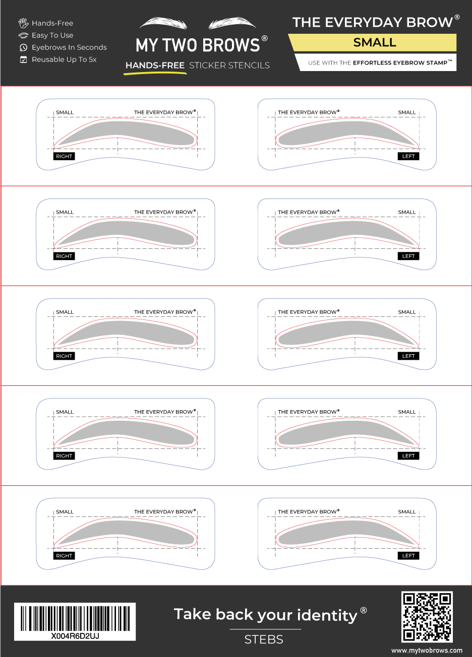 Sample Pack Hands-Free Sticker Stencils My Two Brows