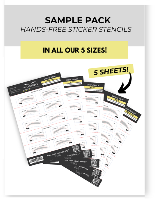Free Sample Pack - Hands-Free Sticker Stencils My Two Brows