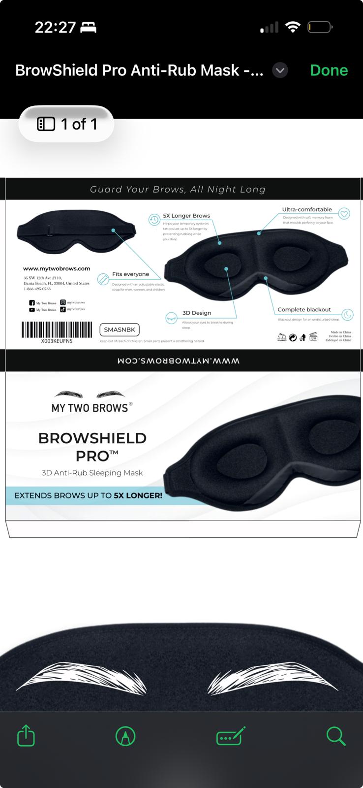 BrowShield Pro™ Anti-Rub Sleeping Mask