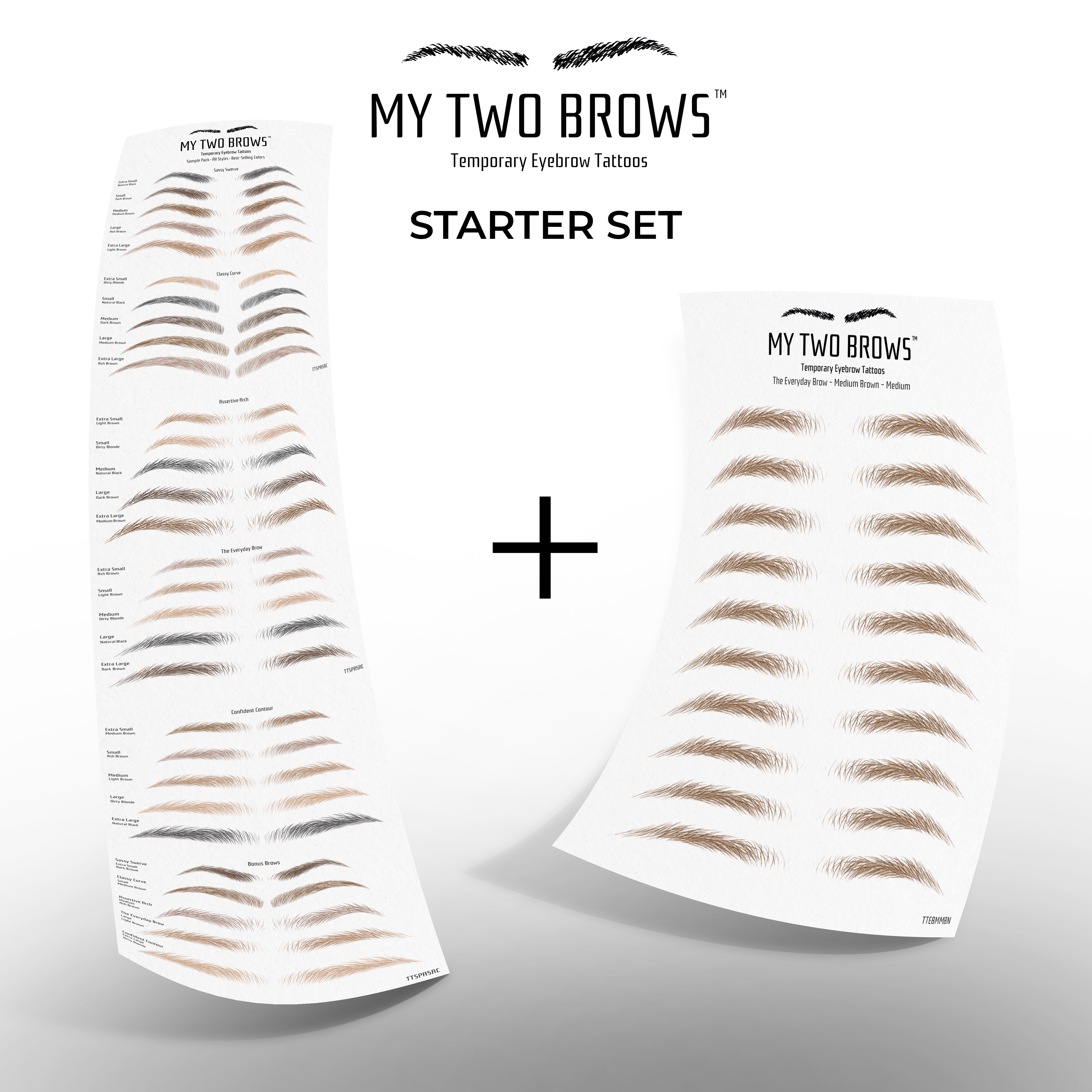 Appearanz Arched Bella: Brown Waterproof Eyebrow Tattoo Stickers